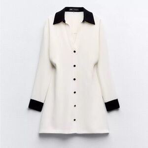 Zara Black and White mini dress